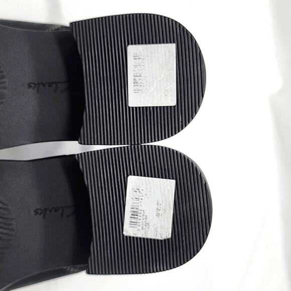 CLARK'S MAYE STRAP BLACK LEATHER ZIPPER/BUCKLE/CLOSURE ALMOND-TOE LADIES 8 NWOB - Picture 15 of 16